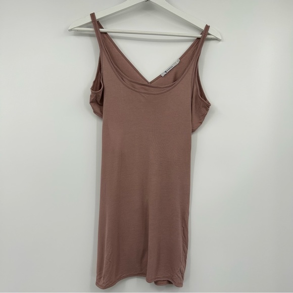 T Alexander Wang Layered Tank with Bralette Taupe Brown Women’s Small - Picture 1 of 5